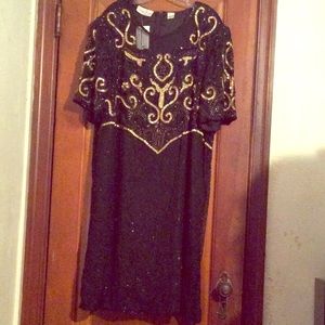 Vintage Laurence Kazan beaded dress